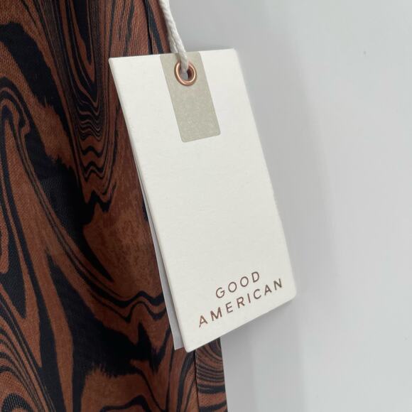 GOOD AMERICAN Mesh Flare Pants Size 3XL Plus Size Cover Up Sheer Chai Swirl NWT - Picture 7 of 12